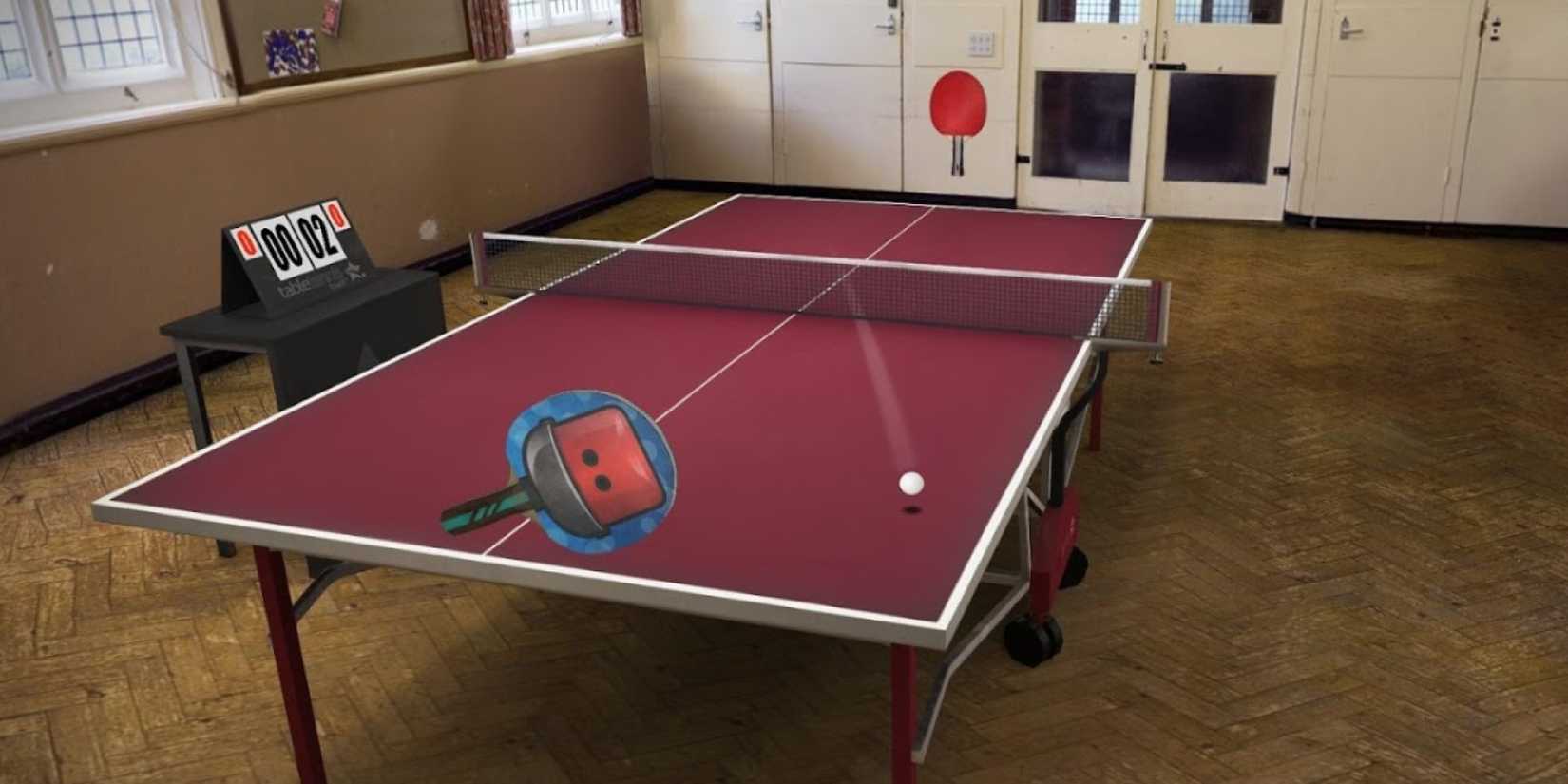 A Table Tennis Game Set Up