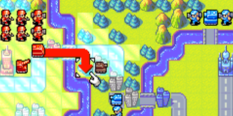 Advance Wars - Friendly Troops And Armor Cross A Bridge-1