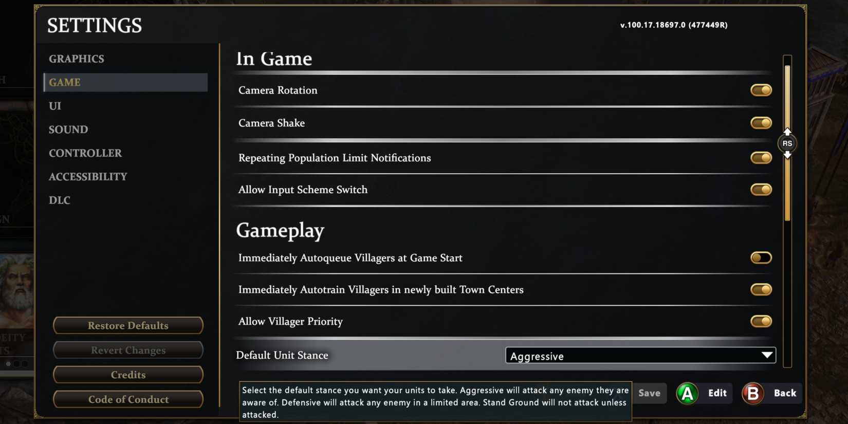 age of mythology retold game settings