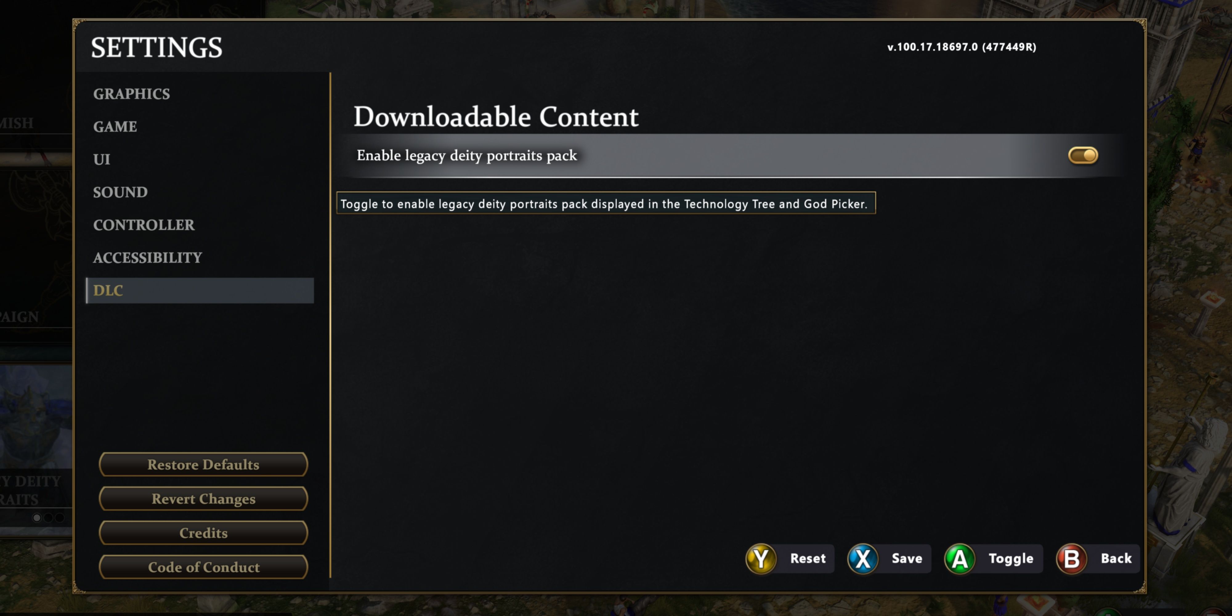 How to Enable Legacy Deity Portraits in Age of Mythology: Retold