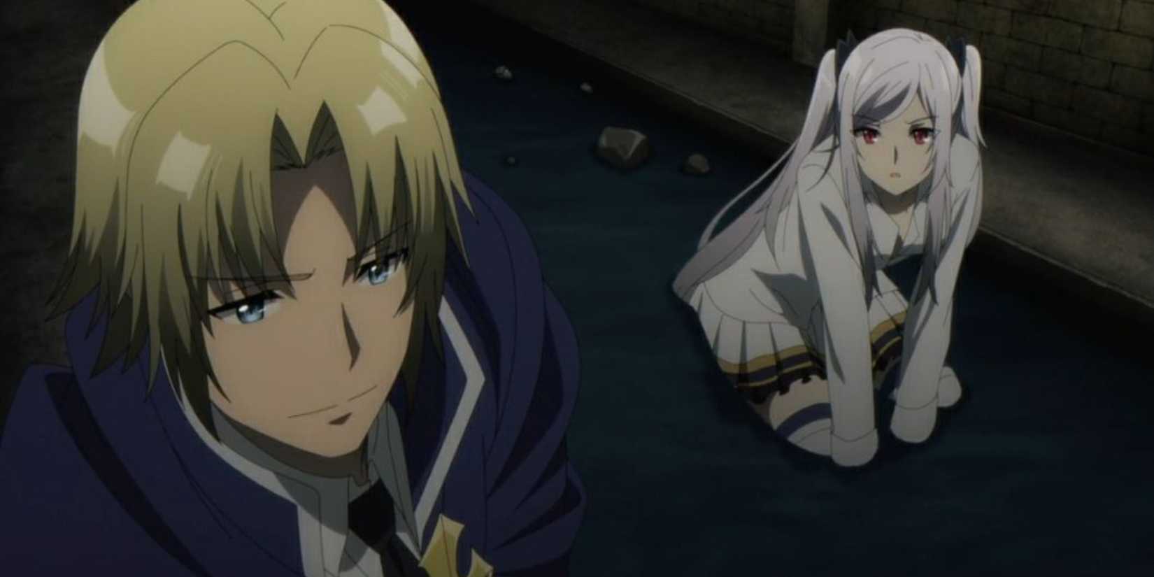 Alexia looks at Zenon about to be beaten by Shadow Eminence in Shadow