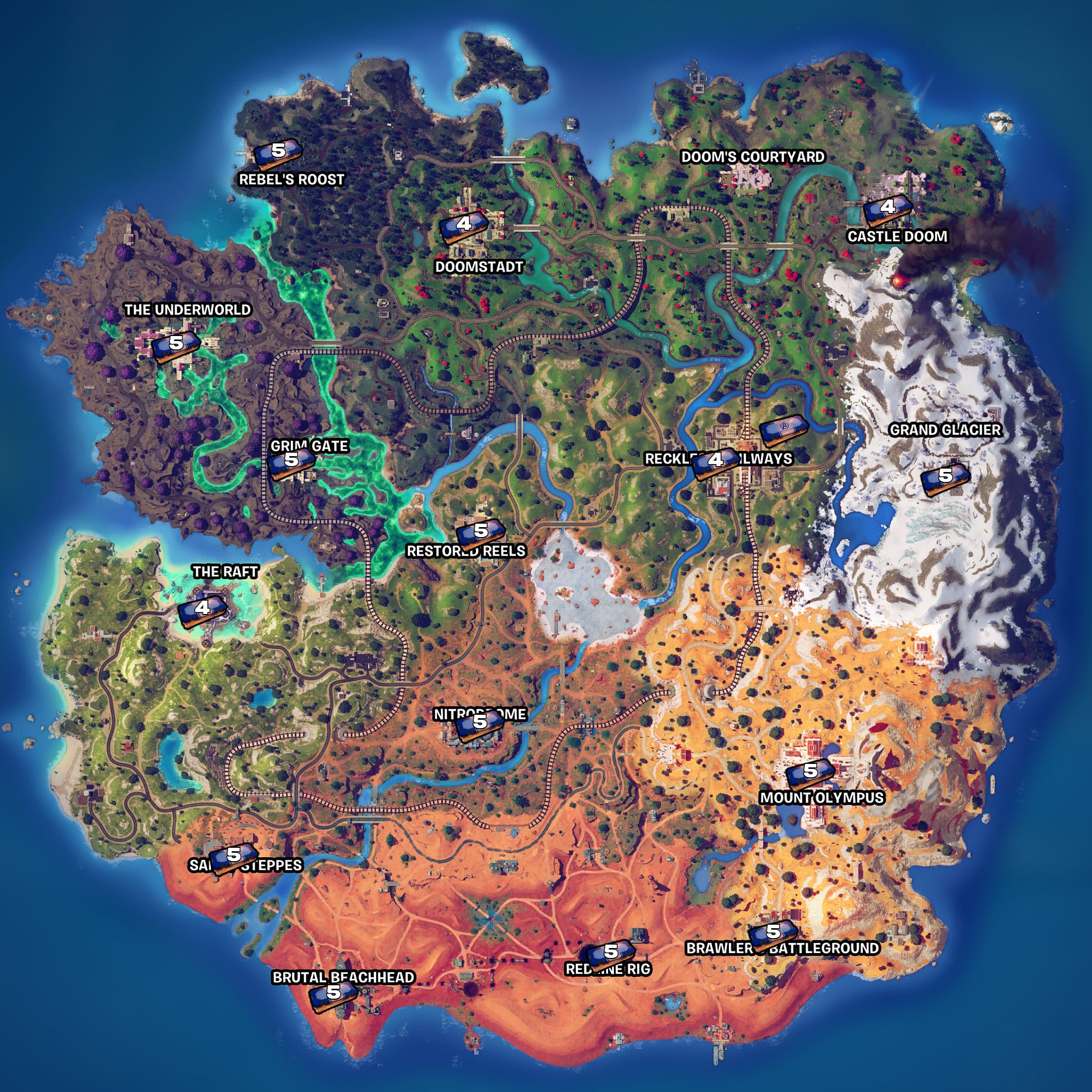 Dr. Doom and Avenger's Chest Locations in Fortnite