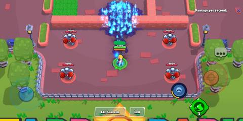 Amber lighting her fire fluid in Brawl Stars