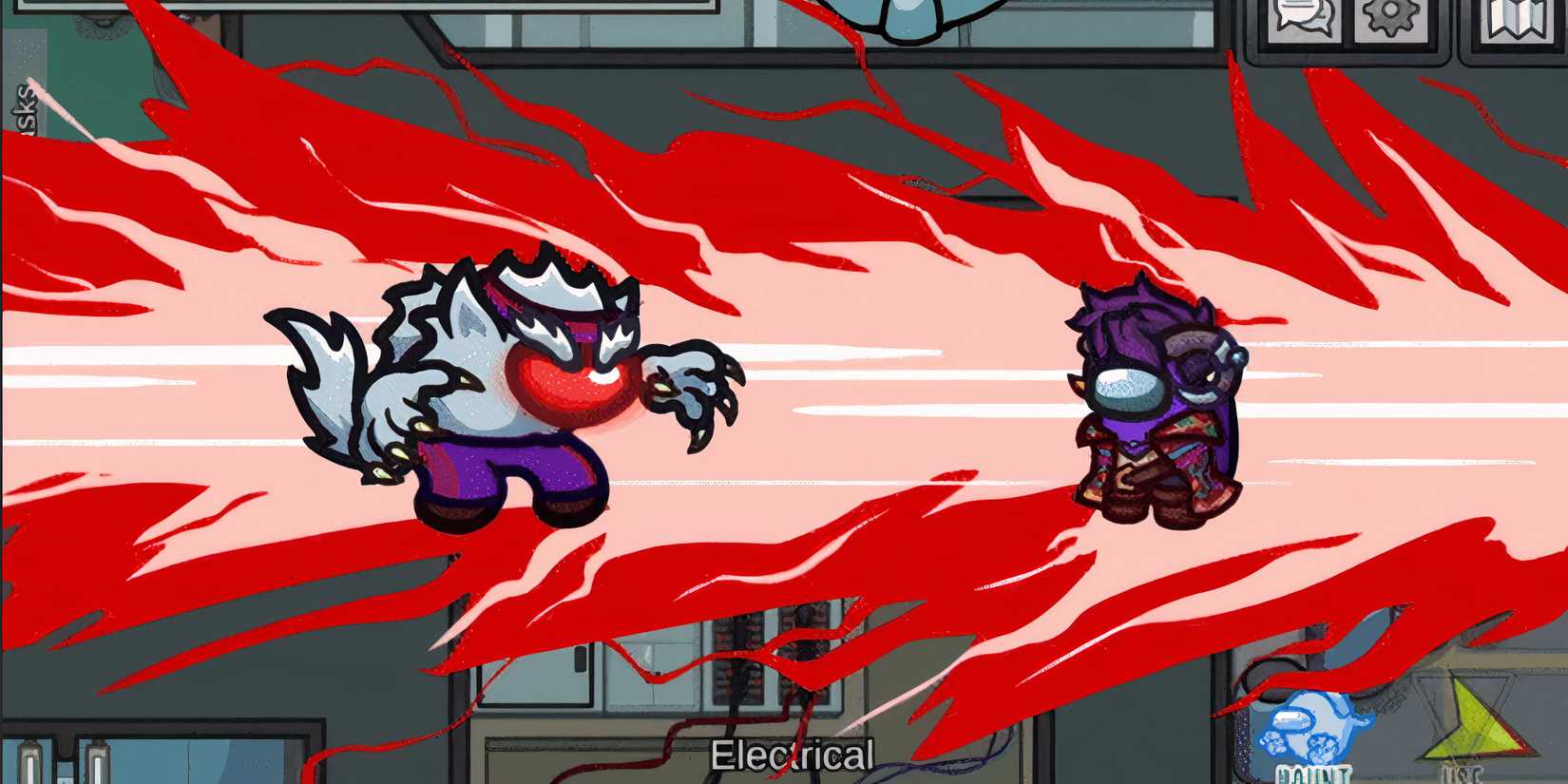 Among Us and Critical Role death animation