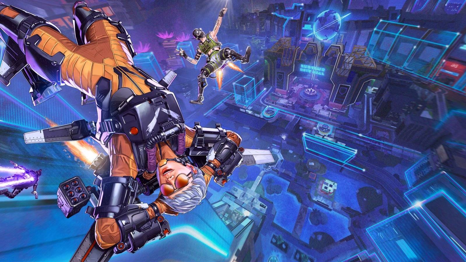 Apex Legends Season 22 Shockwave Valkyrie Over E-District