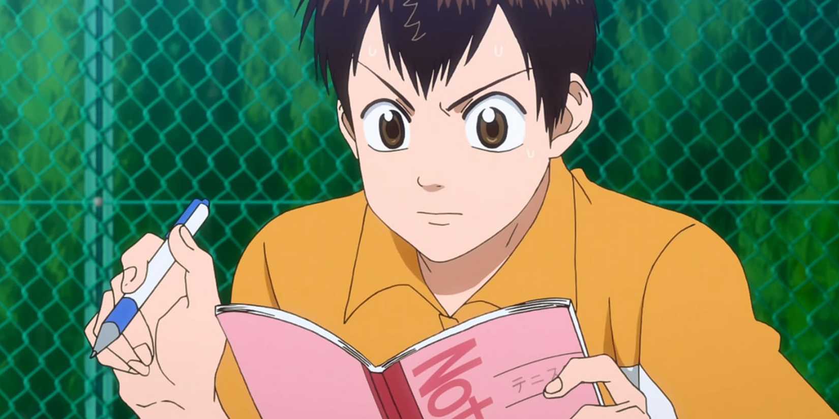 Baby Steps Anime character reading