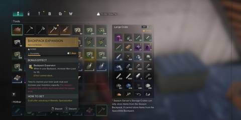 Backpack Expansion Upgrades In Once Human