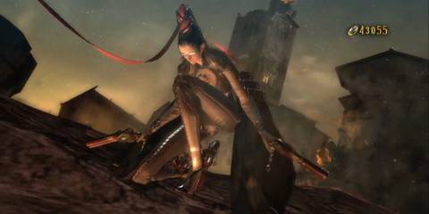 Bayonetta jumps after using a Quick-Time Event.
