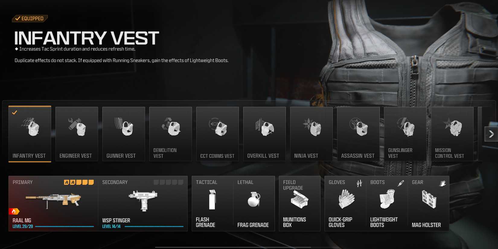 Screenshot showcasing the best Equipment Package for the JAK Protean RAAL MG in Modern Warfare 3  