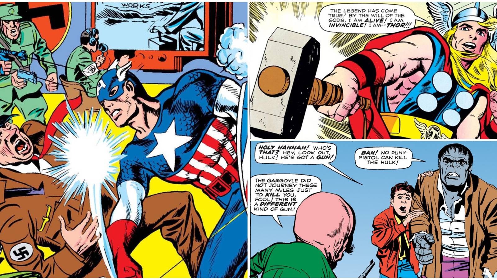 50+ Yr Old Marvel Heroes- Captain America Thor The Hulk