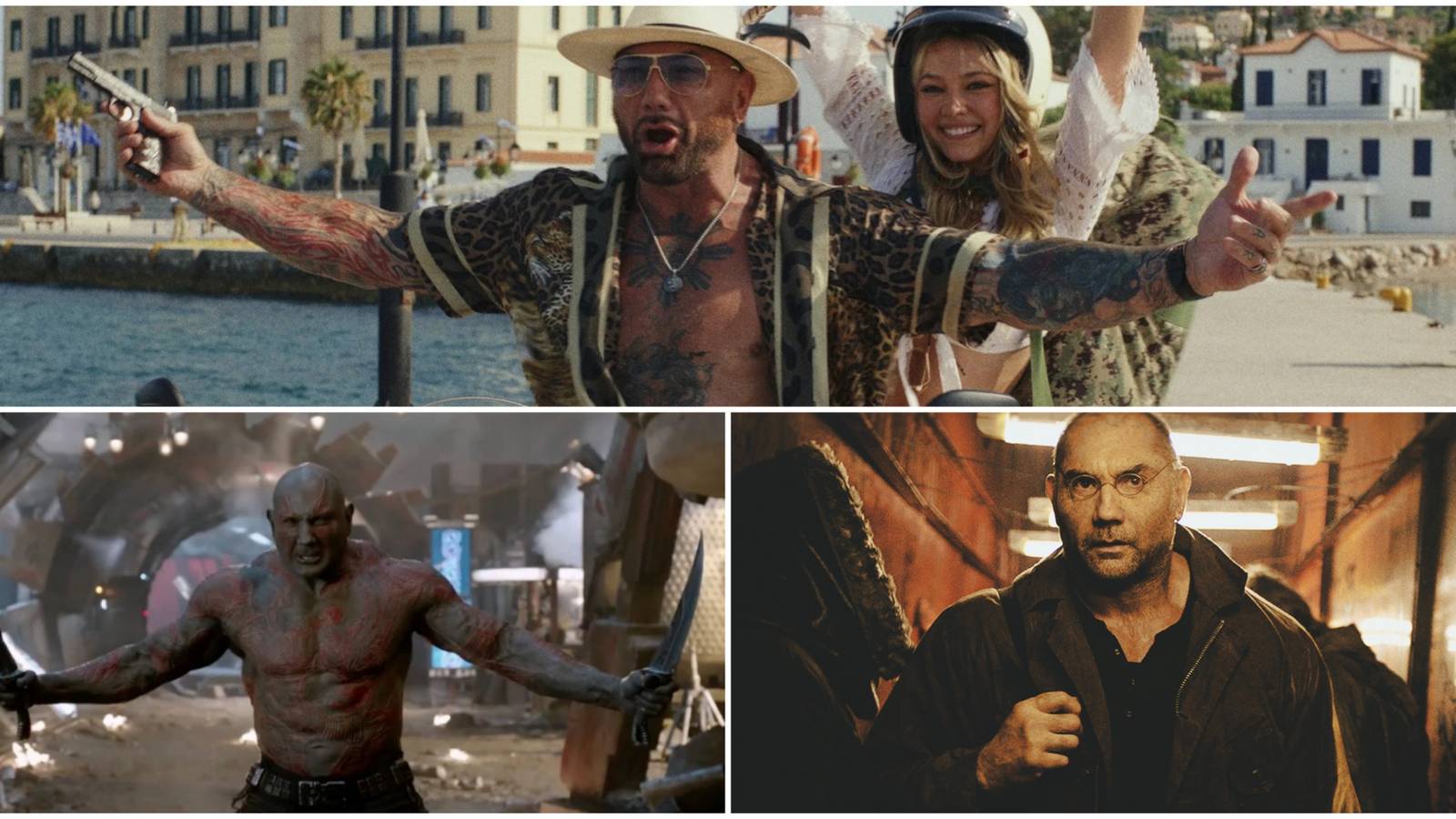 Dave Bautista Roles- Glass Onion Guardians of the Galaxy Blade Runner 2049