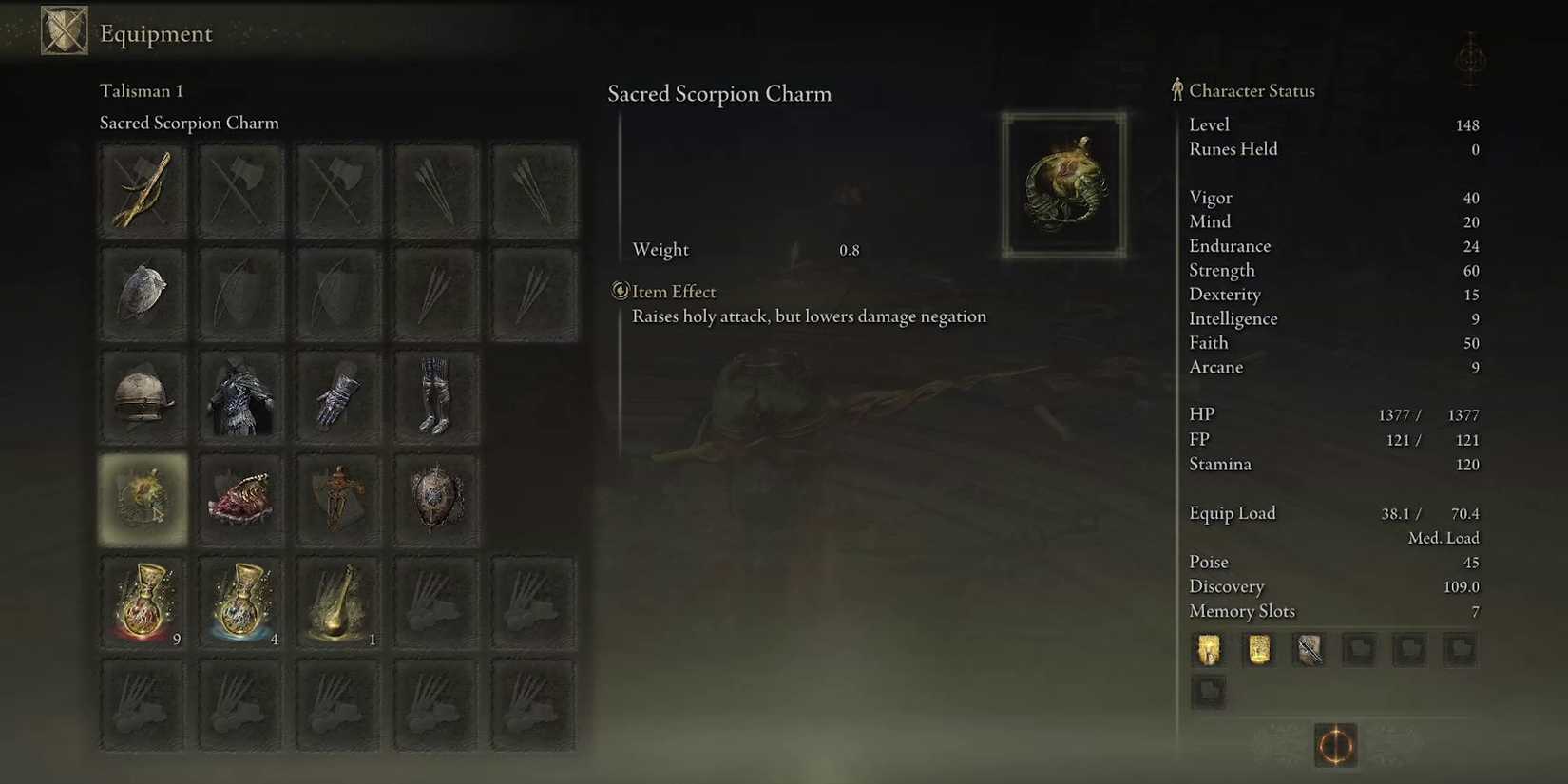 best talismans for greatsword of damnation in elden ring shadow of the erdtree