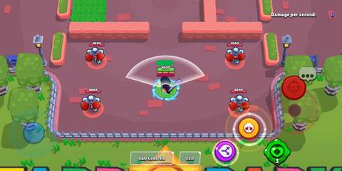 Bibi aiming her attack in Brawl Stars