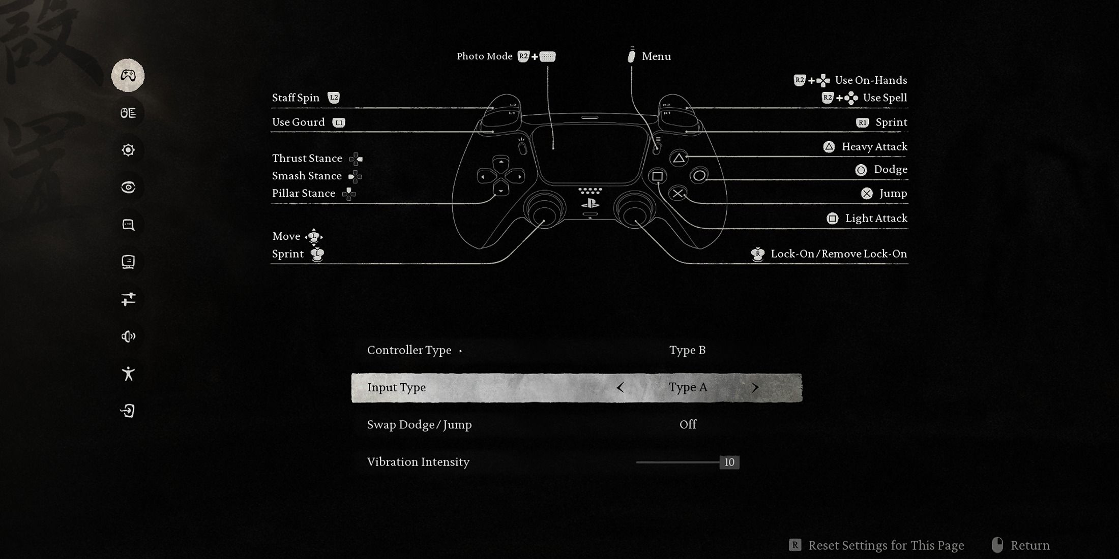 PS5 and PC Controls for Black Myth: Wukong