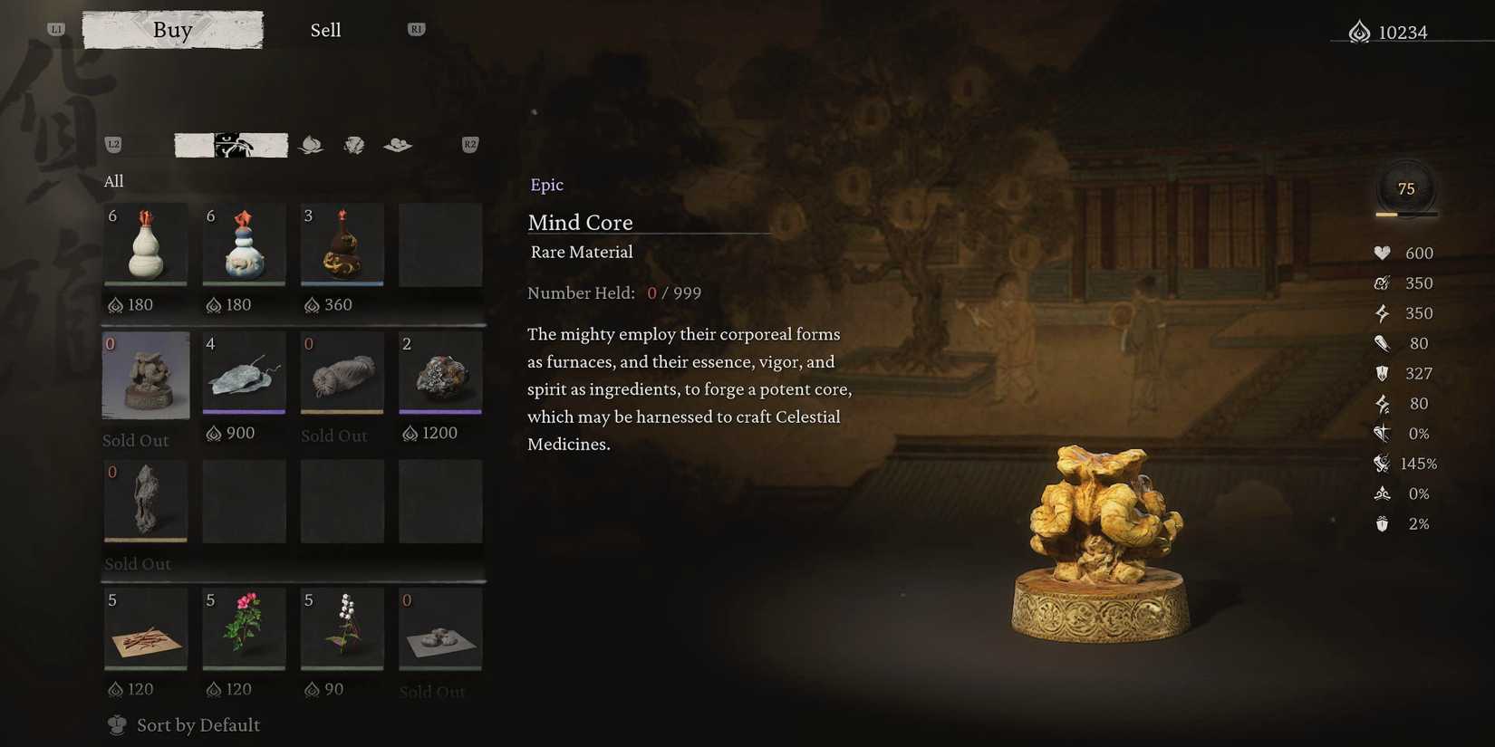 Black Myth Wukong Store Trading Screen