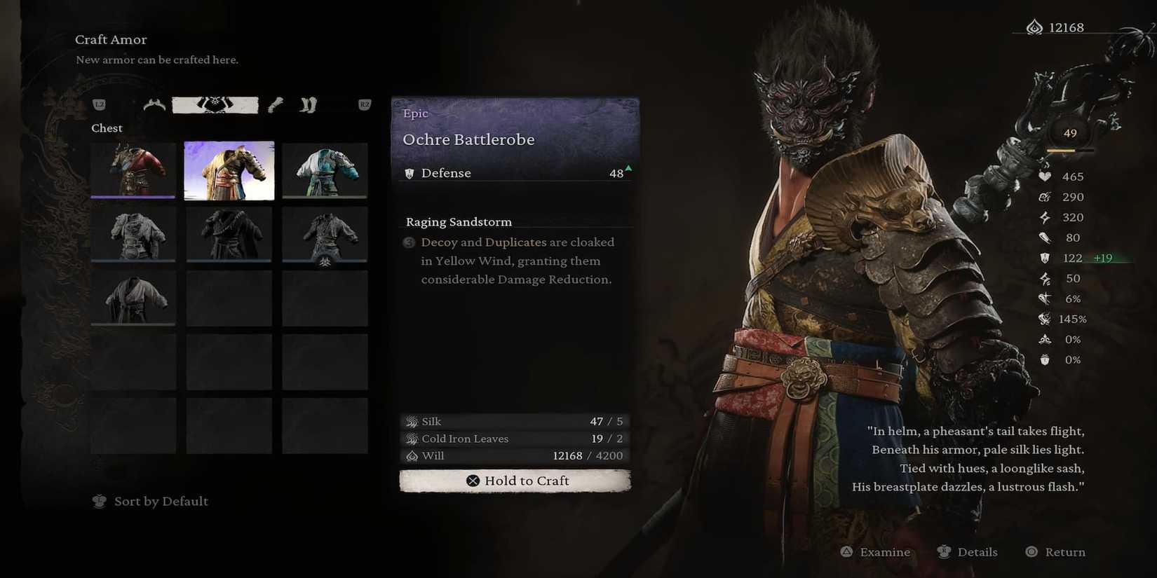 The Player Crafting Epic Armor 