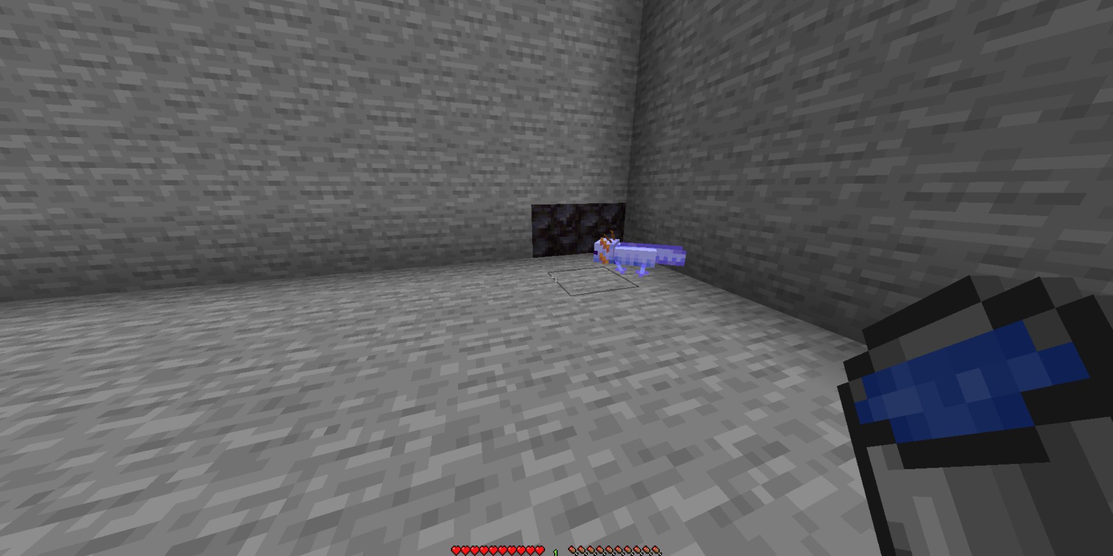 blue axolotl minecraft 