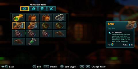 Boots utility item in SteamWorld Heist 2