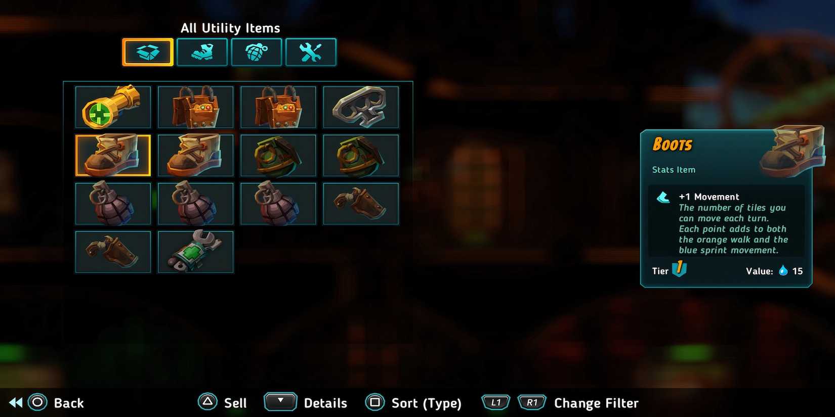Boots utility item in SteamWorld Heist 2