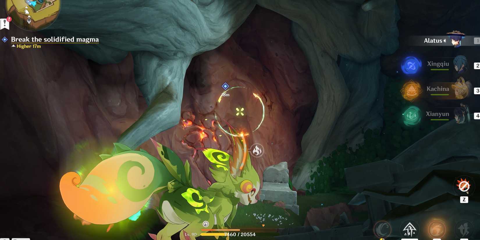 break the second solidified magma in genshin impact