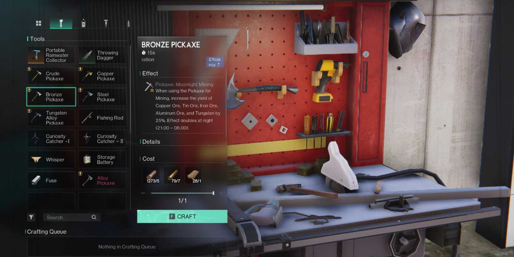 Bronze Pickaxe recipe in Once Human