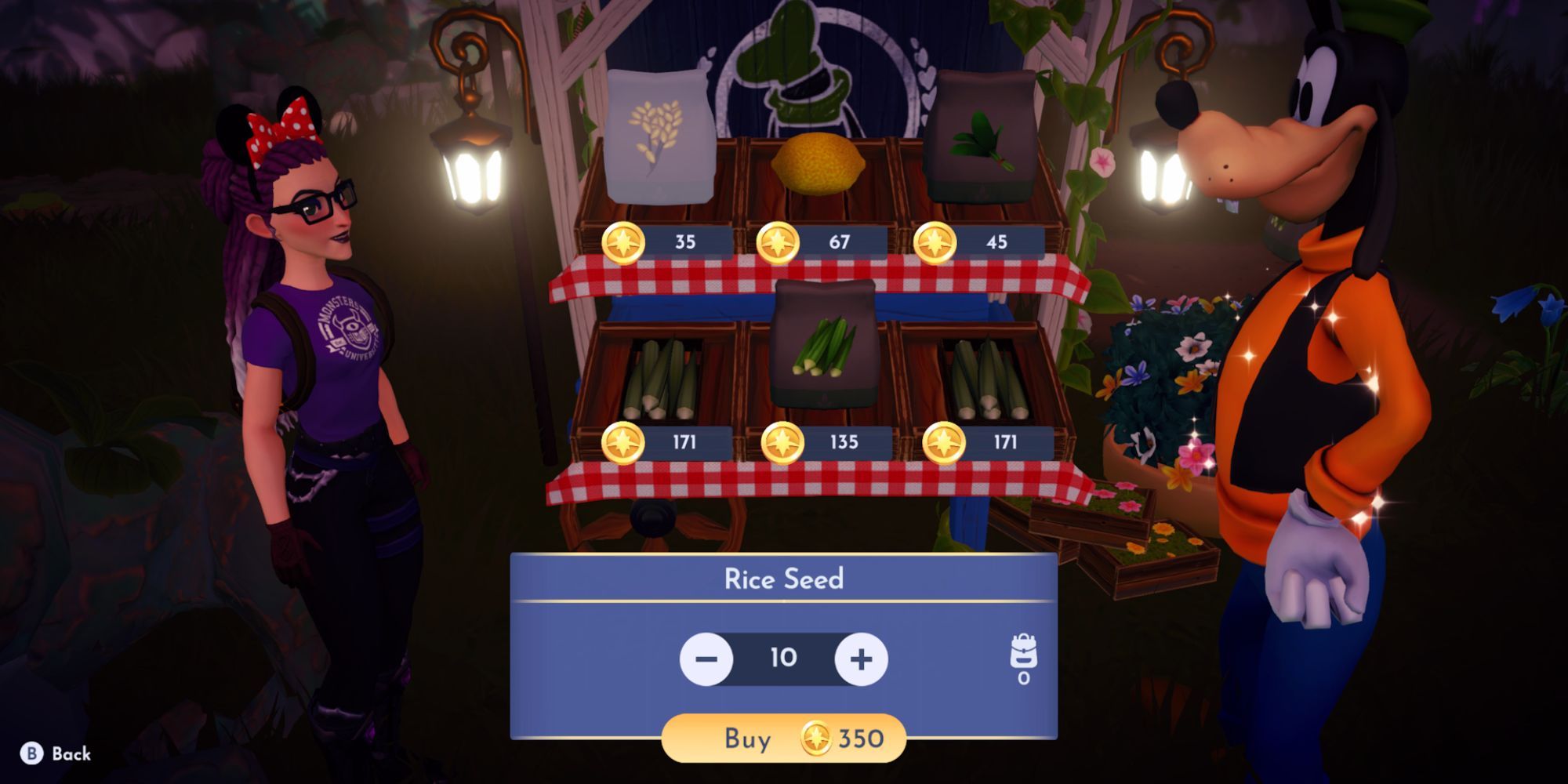 buying rice seeds in glade of trust in disney dreamlight valley