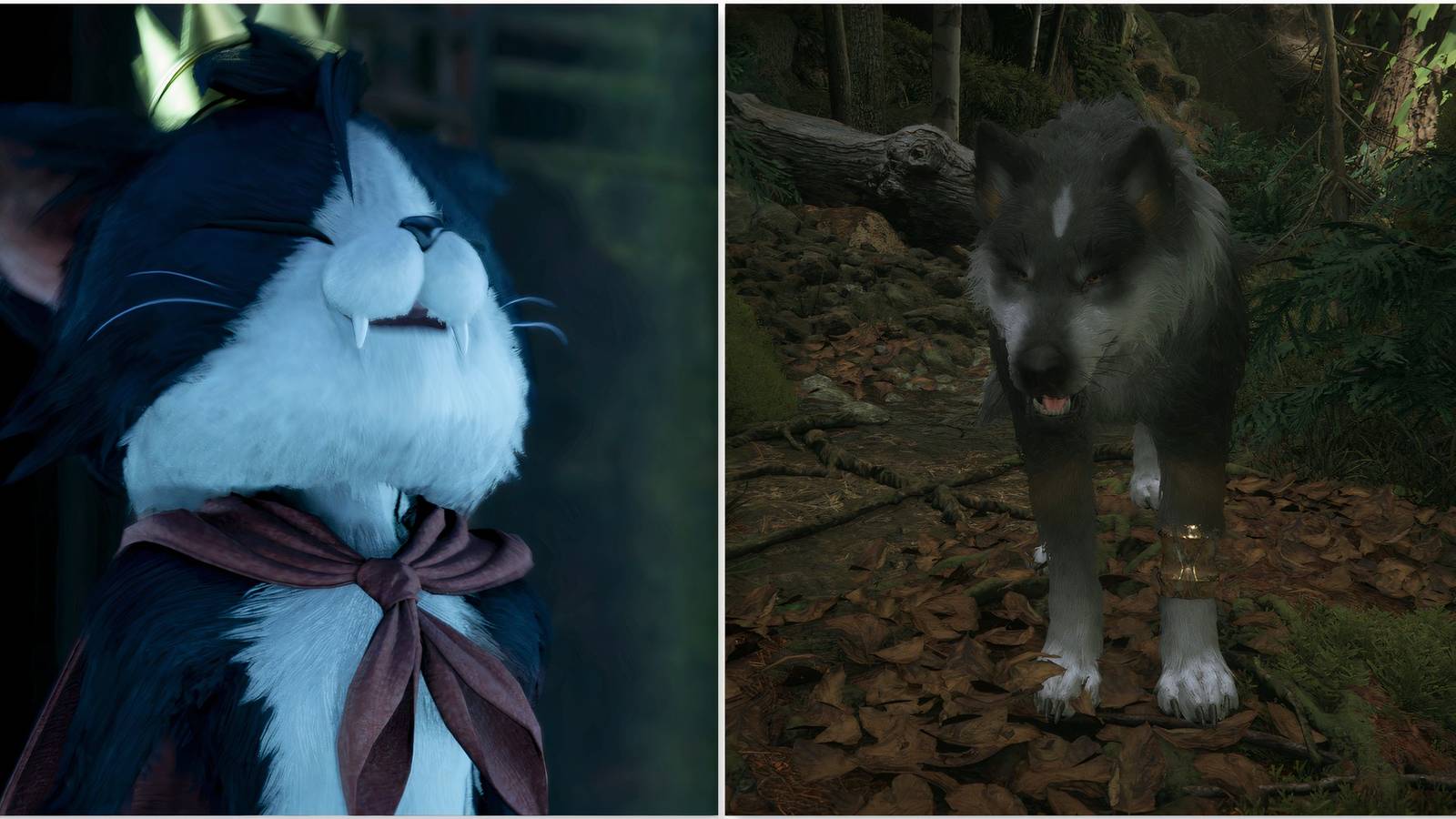Cait Sith in Final Fantasy 7 Rebirth and Torgal in Final Fantasy 16