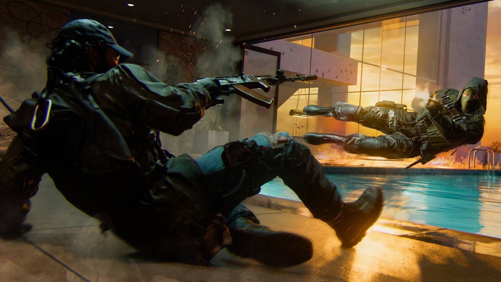 Two soldiers in an intense combat in a scene from Call of Duty: Black Ops 6