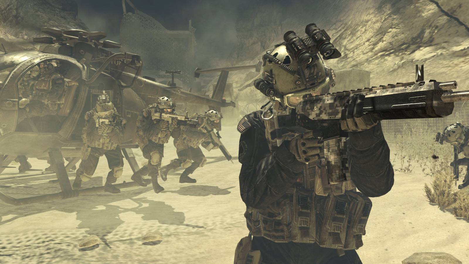 call of duty modern warfare 2 2009 soldiers helicopter