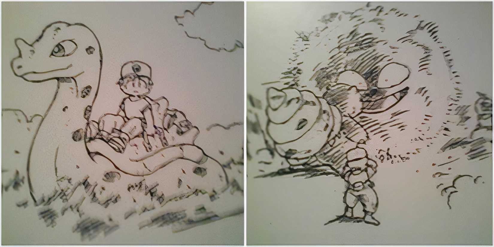 Capsule Monsters beta artwork involving various monsters