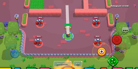 Chester aiming his first attack in Brawl Stars