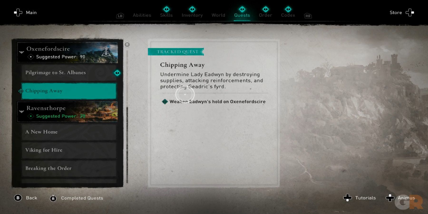 chipping away Ac valhalla