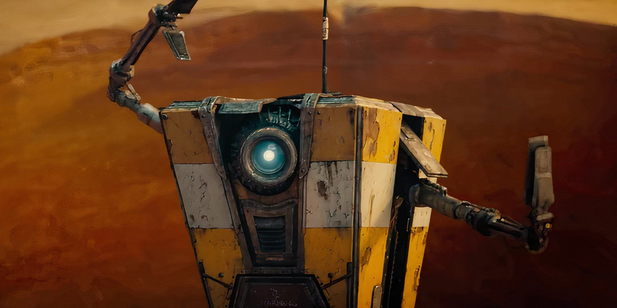 Claptrap doing kung fu in the movie Borderlands