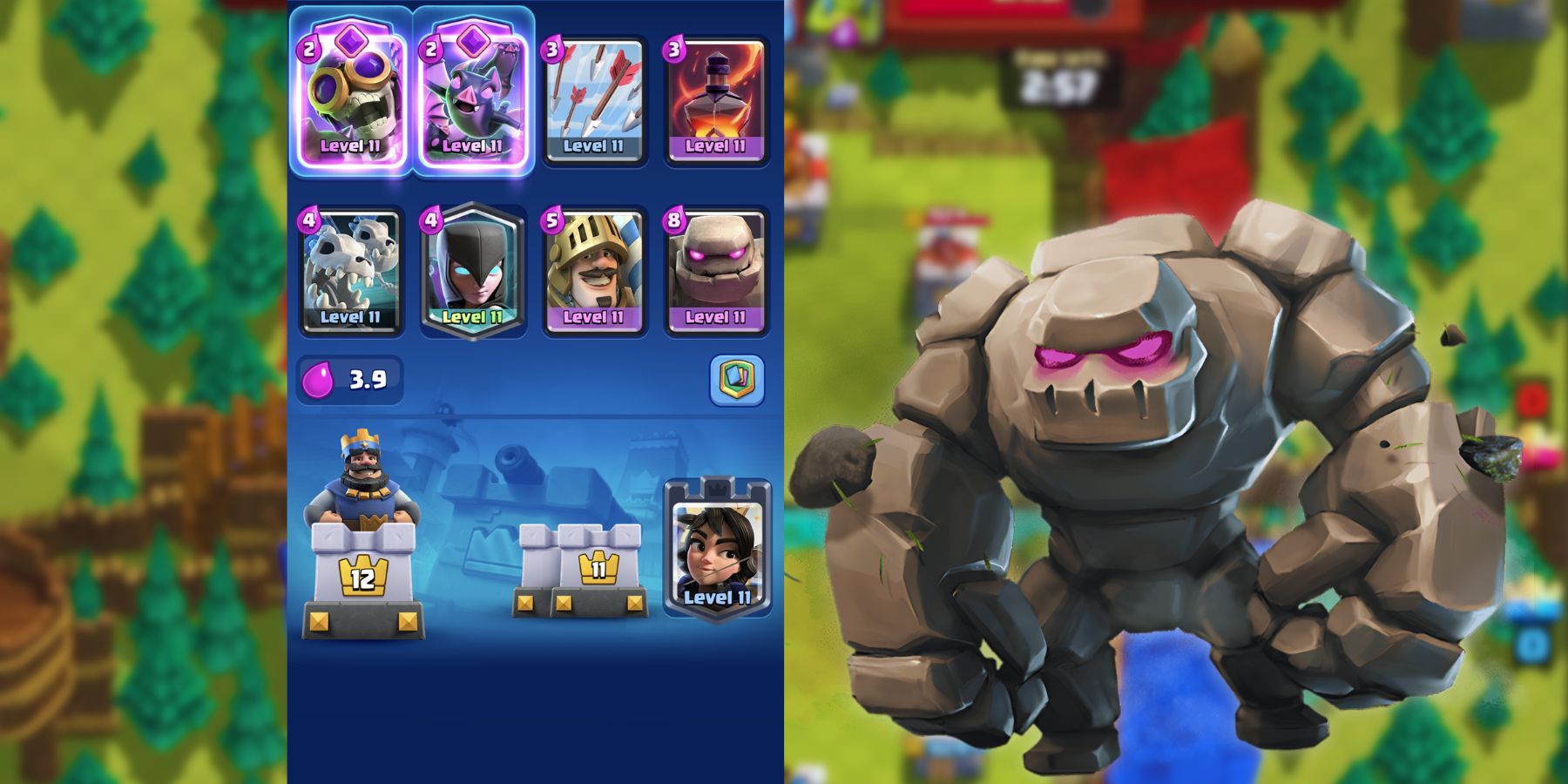 Clash Royale: Golem - Night Witch - Beatdown