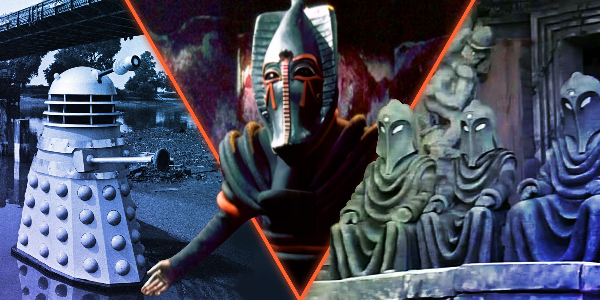 Daleks, Sutekh, and the Gods of Ragnarok as seen in Classic Doctor Who