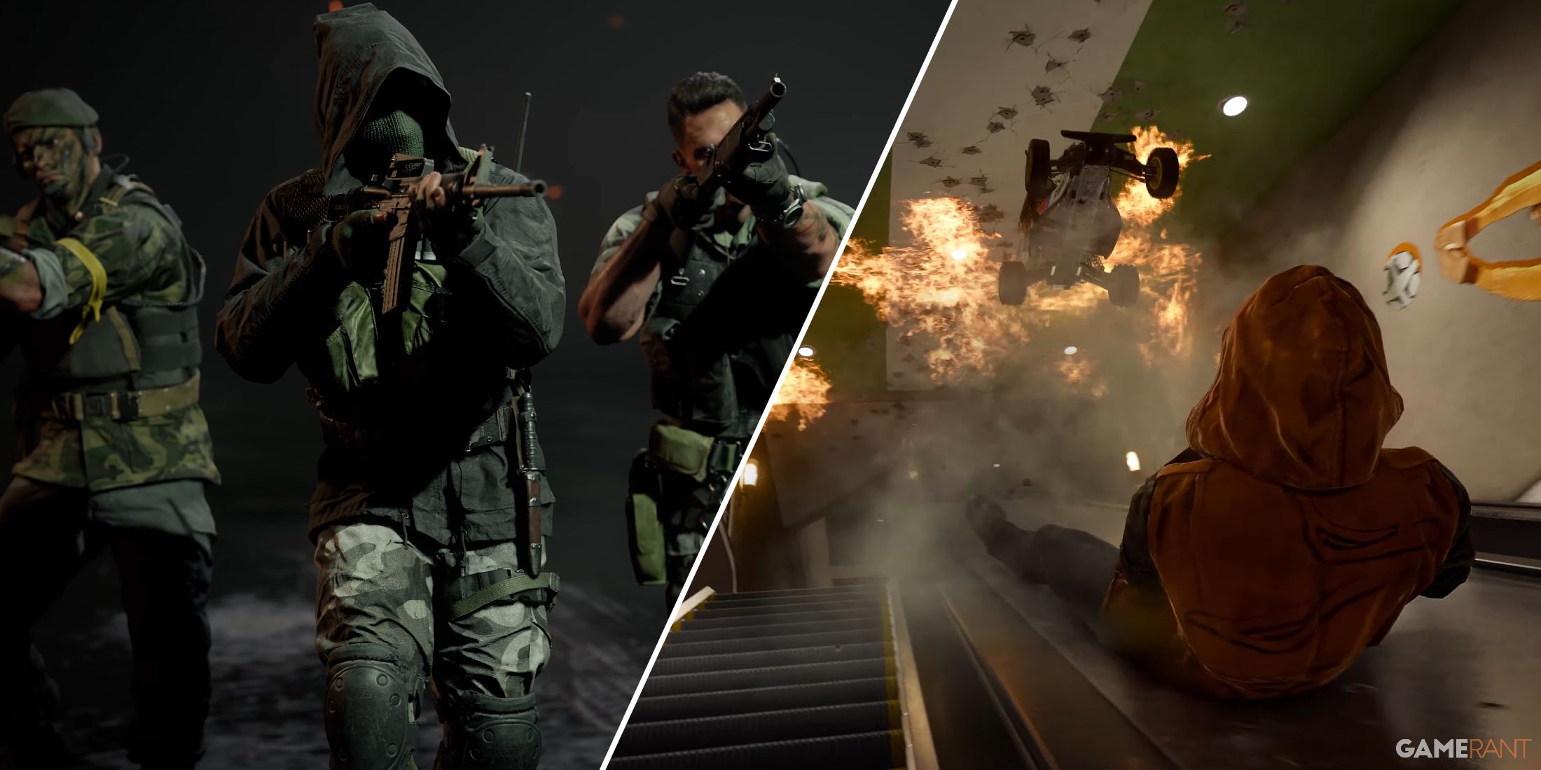 Split-image showcasing Black Ops 6 Multiplayer gameplay