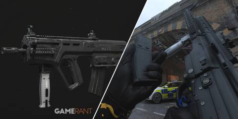 Split-image showcasing the JAK Slash Aftermarket Part in Modern Warfare 3 and Warzone