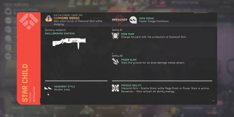 Concord character guide - Star Child Abilities and Weapons information