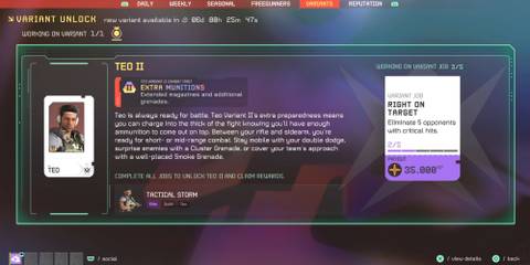 Concord Variants Tab