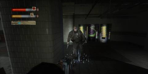 Ethan attacking an enemy with a taser