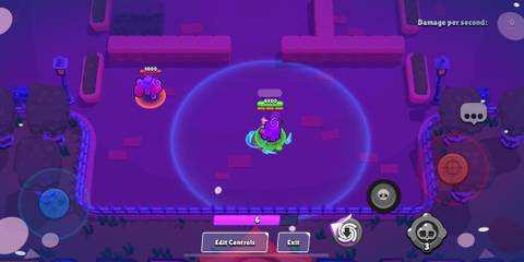 Cordelius in the shadow realm with a robot in Brawl Stars