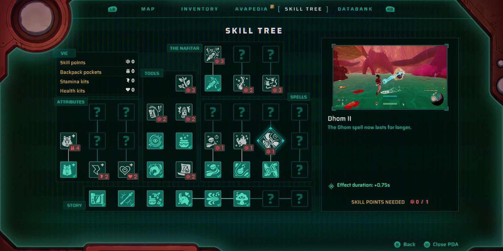 Creatures of Ava Skill Tree Dhom