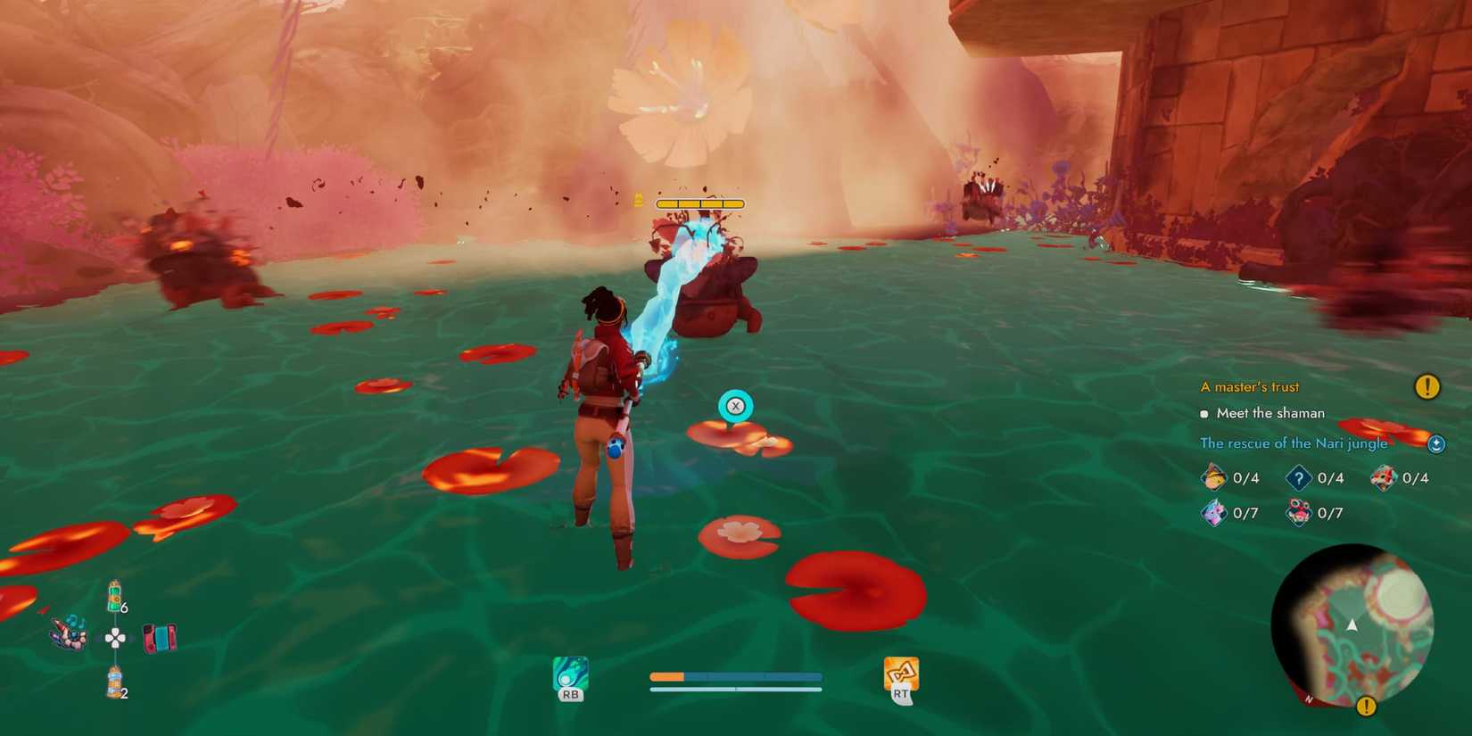 A Yellow Witherbloom Creature in Creatures of Ava 