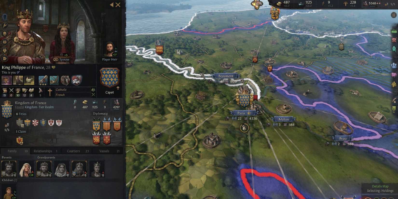 A region on Crusader Kings 3's map and its rulers