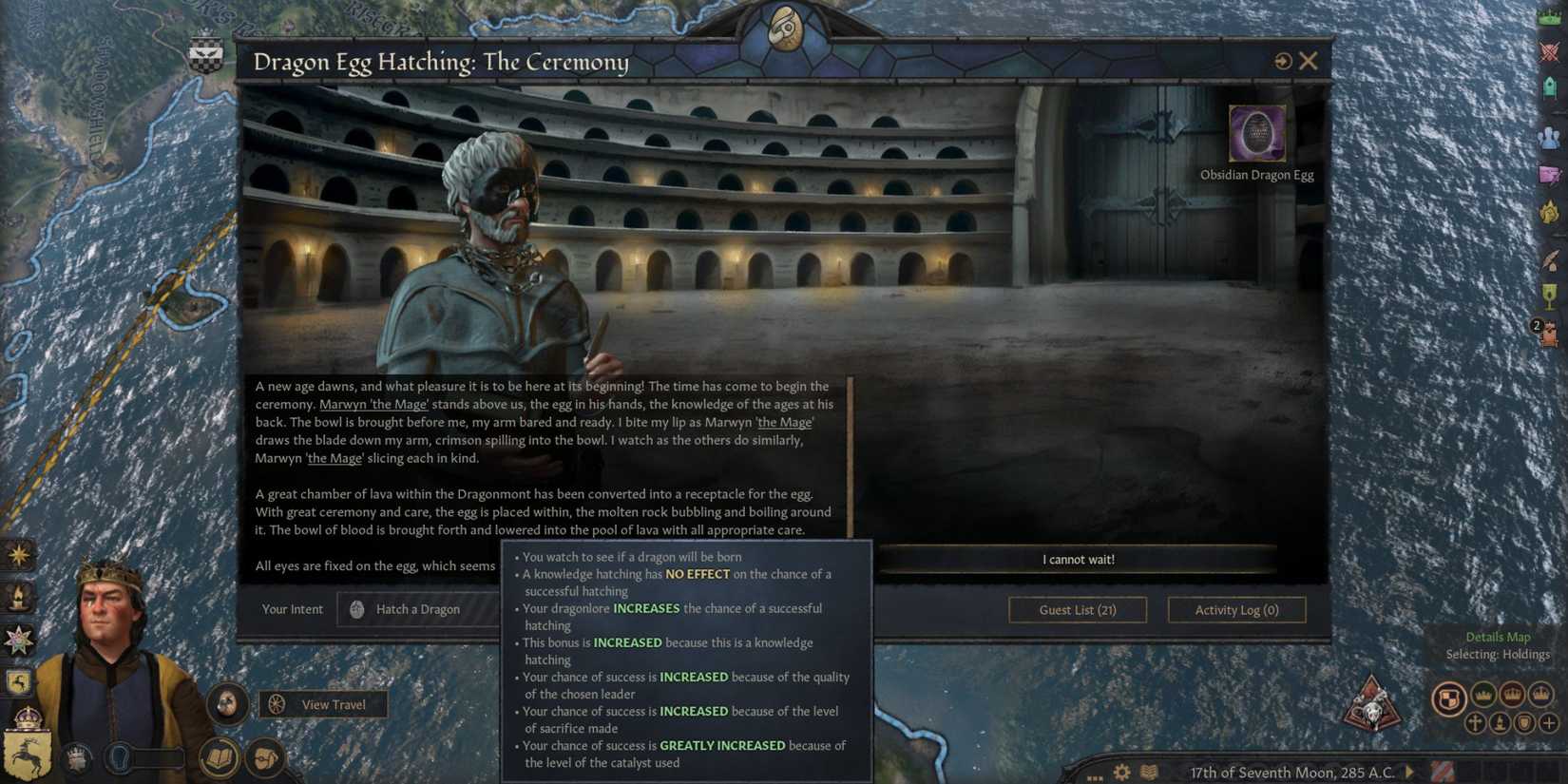 Crusader Kings 3 CK3 AGOT Dragon Egg Hatching Success Chance