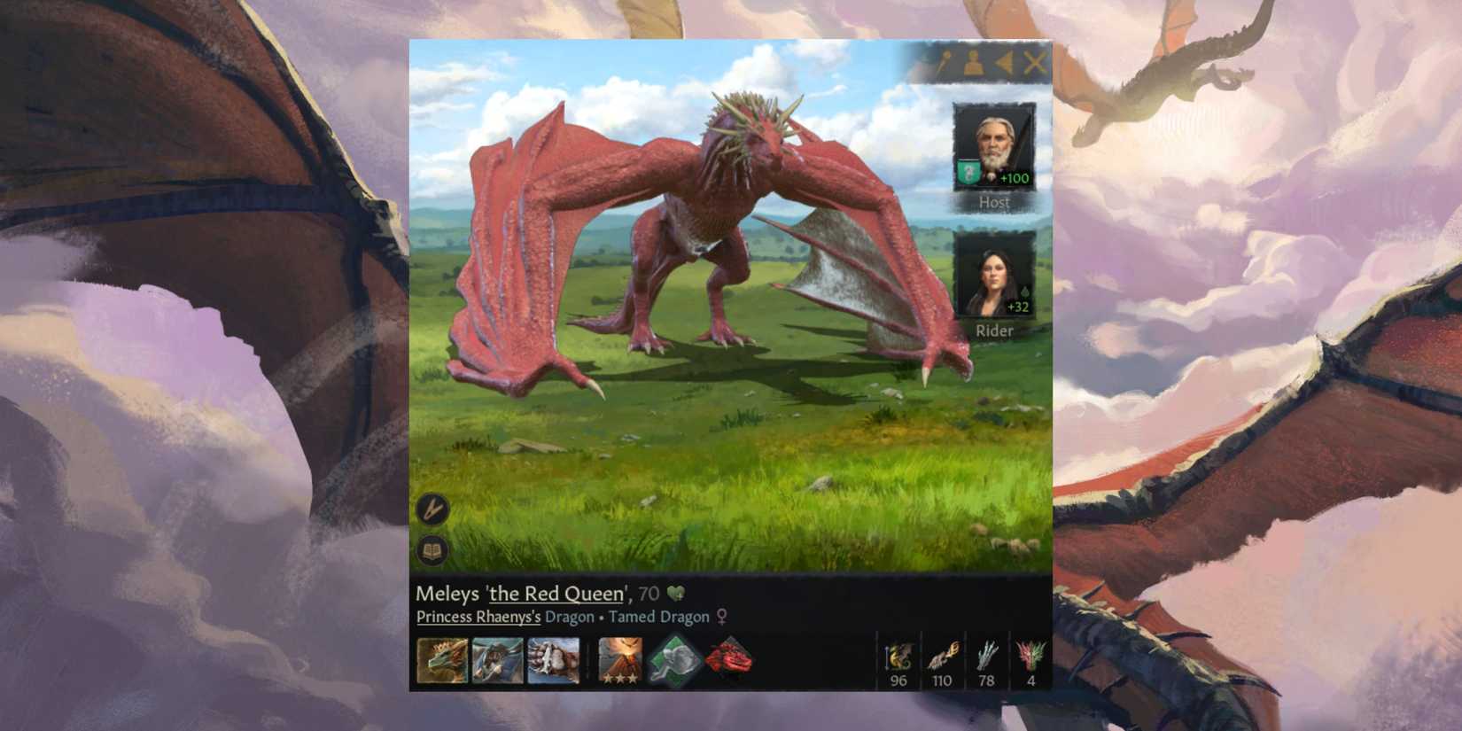 Crusader Kings 3 CK3 AGOT Dragons Meleys The Red Queen