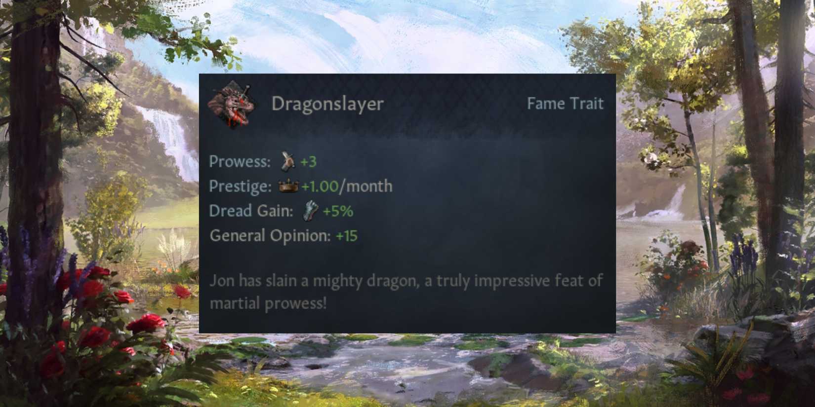 Crusader Kings 3 CK3 AGOT Dragonslayer Trait