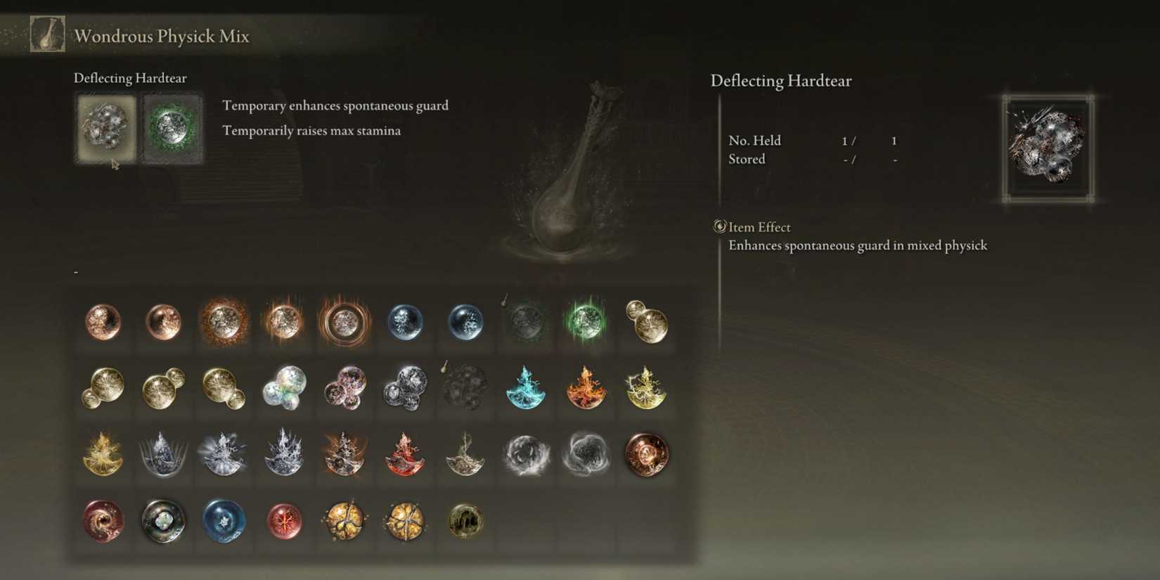 crystal tears for anvil hammer build in elden ring