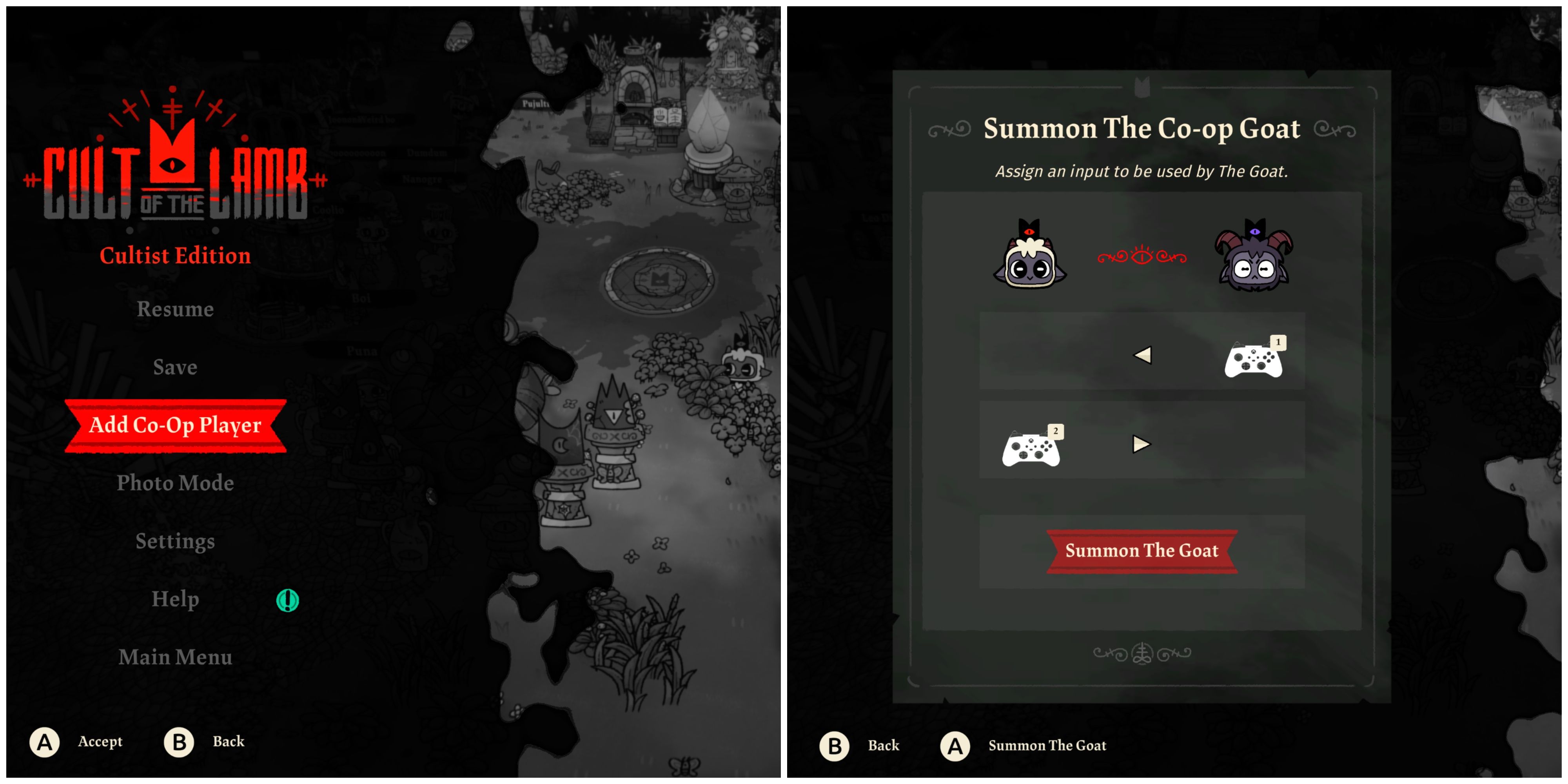 How to Play Local Co-Op in Cult of the Lamb