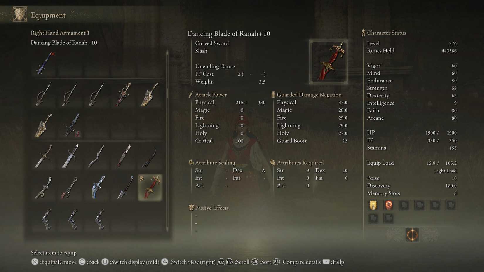 Dancing Blade of Ranah Build in Shadow of the Erdtree 3